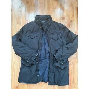 POLO Ralph Lauren Men’s Padded Nylon Field Jacket. Leather Trim Medium M65